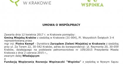 Umowa o współpracy z Zarządem Zieleni Miejskiej
